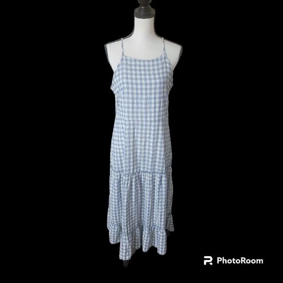 Nanette Lepore Gingham Sleeveless Maxi Dress. Size 10. - Picture 2 of 10